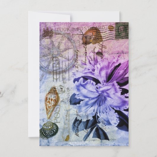 Vintages Brautparty zur Hochzeit von Lilienblüten Einladung (Vorderseite)