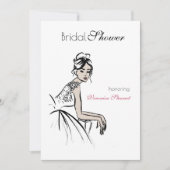 Vintages Brautparty zur Schönheitsbemalung Einladung (Vorderseite)