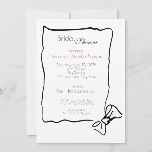 Vintages Brautparty zur Schönheitsbemalung Einladung (Rückseite)