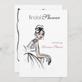 Vintages Brautparty zur Schönheitsbemalung Einladung (Vorne/Hinten)