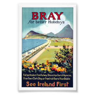 Vintages Bray Ireland Travel Poster