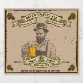 Vintages Brew-Stapel Flaschenhops anpassen Bierflaschenetikett (Einzelnes Label)