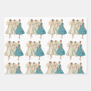 Vintages Bridal Wrapping Paper Geschenkpapier Set