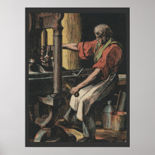 Vintages Briefdruckerposter Poster