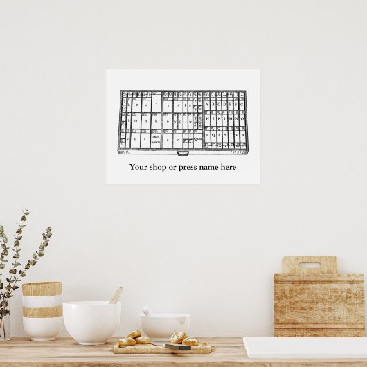 Vintages Briefdruckstatuposter Poster (Küche)