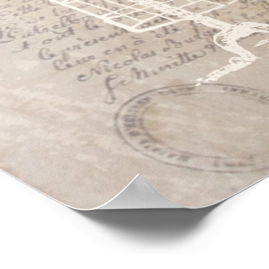 Vintages Briefposter Poster (Ecke)