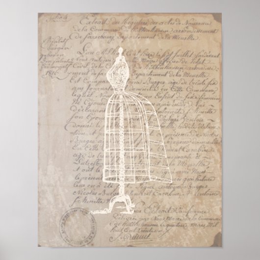 Vintages Briefposter Poster (Vorne)