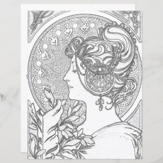 Vintages Brigid Celtic Wicca Farbpapier (Vorne/Hinten)