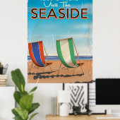 Vintages britisches Reiseplakat für die Seele. Poster (Heimbüro)