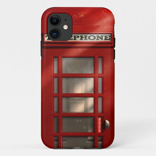 Vintages britisches rotes Phonebox Case-Mate iPhone Hülle (Rückseite)