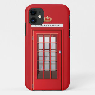 Vintages britisches rotes Telefonzelle-Monogramm Case-Mate iPhone Hülle