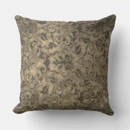 Vintages Brocade Throw Kissen