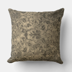 Vintages Brocade Throw Kissen