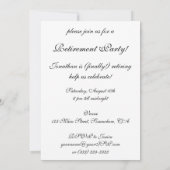 Vintages Brook Foreut Fisherman Retirement Party Einladung (Rückseite)