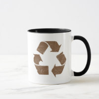 Vintages Brown recyceln Zeichen