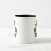 Vintages Brown recyceln Zeichen Tasse (Zentrum)