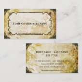 Vintages Brown u. TAN blühen Visitenkarte (Vorne/Hinten)