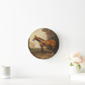 Vintages Brownthoroughbred-Pferd Runde Wanduhr (Zuhause)