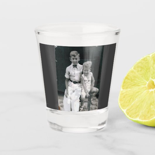 Vintages "Bruder-" Schuss-Glas Schnapsglas (Vorderseite)