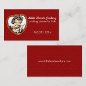 Vintages brünettes Mädchenbacken, das Visitenkarte (Vorne/Hinten)