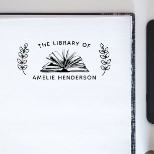 Vintages Buch botanisch aus der Bibliothek Gummistempel