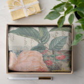 Vintages Buch Ephemera Decoupage Rose Blumengezwit Seidenpapier (Geschenk)