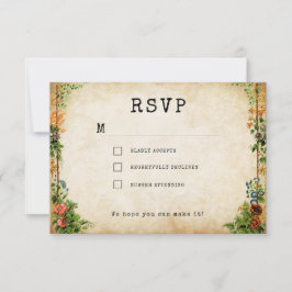 Vintages Buch Geheimgarten RSVP Karte