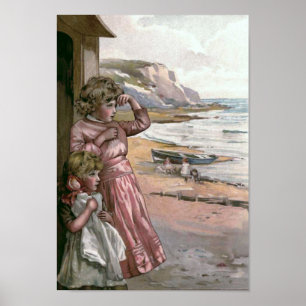 Vintages Buch Illustration "Vaterboot" Poster