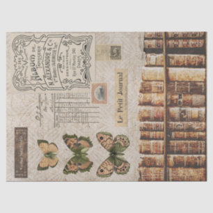 Vintages Buch und Schmetterlinge Seidenpapier