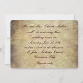 Vintages Buch Wedding Vow Renewal Einladung (Rückseite)