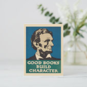 Vintages Buch Werbeaktion Abraham Lincoln Postkarte (Stehend Vorderseite)