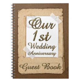 Vintages Buch zum ersten Hochzeitstag