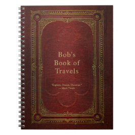 Vintages Buchreisen-Journal Notizblock