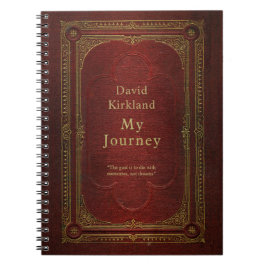 Vintages Buchreisen-Journal Notizblock