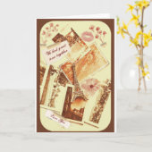 Vintages Buchscrapieren Karte (Gelbe Blume)