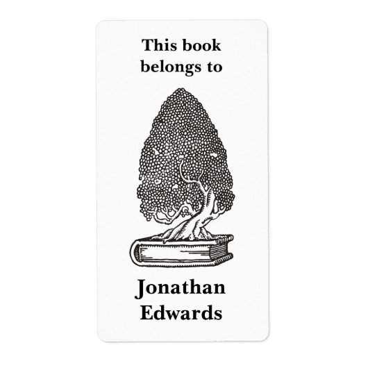 Vintages Buchzeichen Ex-libris-Baum (Vorne)