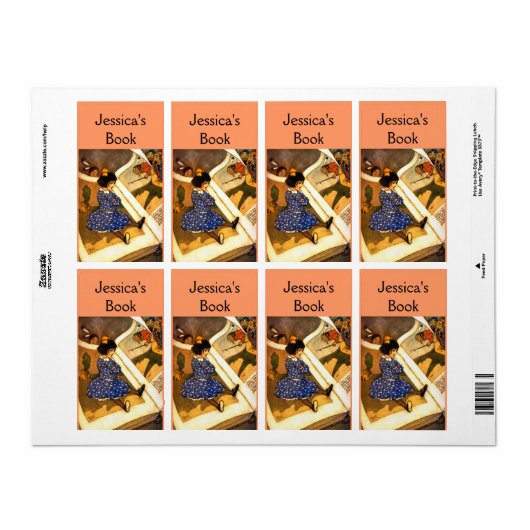 Vintages Buchzeichen für Kinder (Vorne)