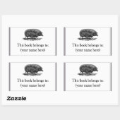 Vintages Buchzeichen Rechteckiger Aufkleber (Blatt)