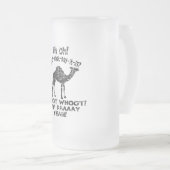 Vintages Buckel-Tageskamel-mattierte Bier-Tasse Mattglas Bierglas (VorderseiteRechts)