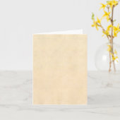 Vintages Buckskin-Pergament Tan Brown Antique Pape Karte (Gelbe Blume)