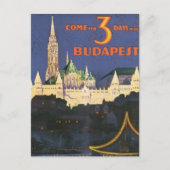 Vintages Budapest Postkarte (Vorderseite)