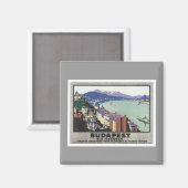 Vintages Budapest Ungarn Magnet (Vorderseite/Rückseite)