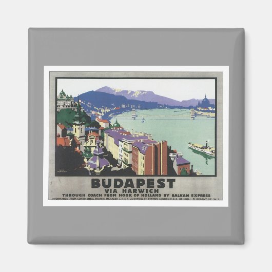 Vintages Budapest Ungarn Magnet (Vorne)
