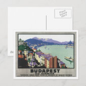 Vintages Budapest Ungarn Postkarte (Vorne/Hinten)