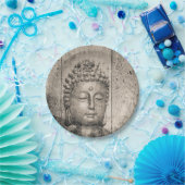 Vintages Buddha-Yoga Pappteller (Party)
