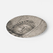 Vintages Buddha-Yoga Pappteller (Schrägansicht)