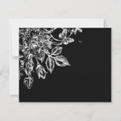 Vintages Budget Einladung zur Hochzeitsfeier. (Rückseite)