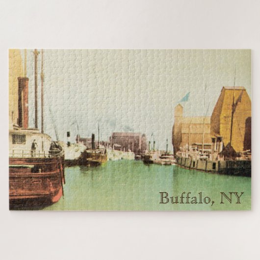 Vintages Buffalo NY Harbour Large Puzzle (Horizontal)