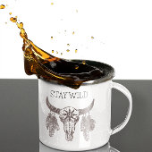 Vintages Buffalo Skull Dreamcathers with Feathers Kaffeetasse
