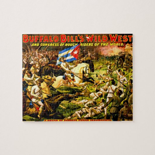 Vintages Büffel-Bill-Puzzlespiel Puzzle (Horizontal)